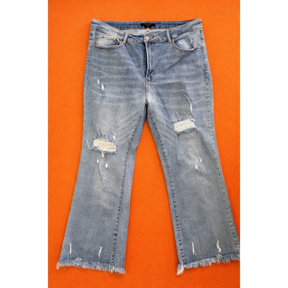 RISEN Los Angeles Distressed Flare Jeans — Women’s 2XL